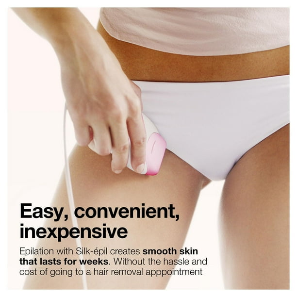 Braun Silk-épil 3 3-270, Epilator for Women for Long-Lasting Hair Removal, White/Pink, 1CT