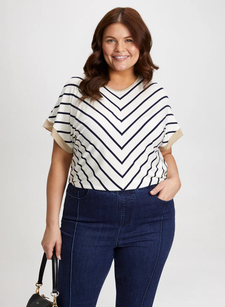 LAURA Drop Sleeve Chevron Top