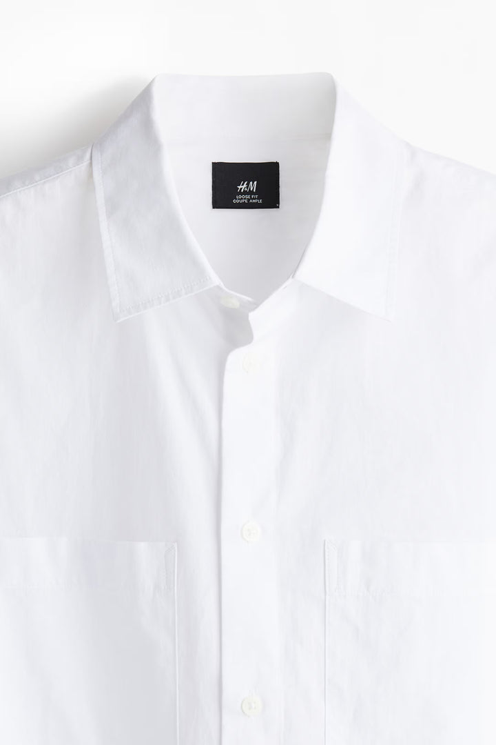 H&M Loose Fit Poplin Shirt