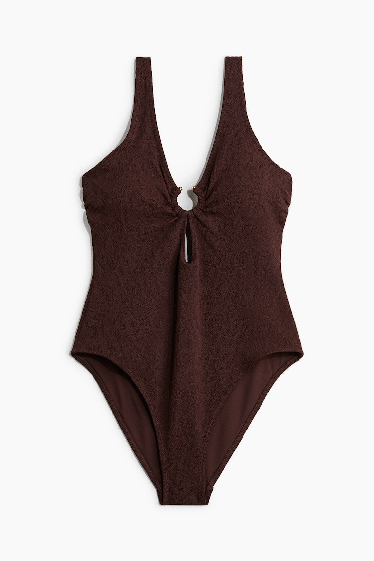 H&M Padded-Cup High-Leg Swimsuit