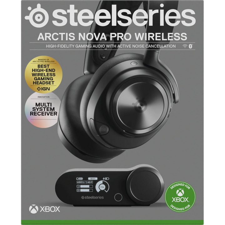 SteelSeries Arctis Nova Pro Wireless Omni-Platform Gaming Headset for Xbox Series X and S, Xbox One, Black