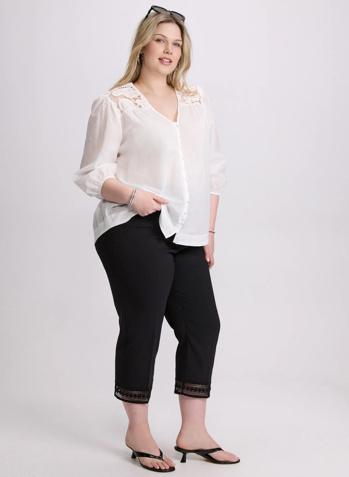 LAURA Lace Trim Capris