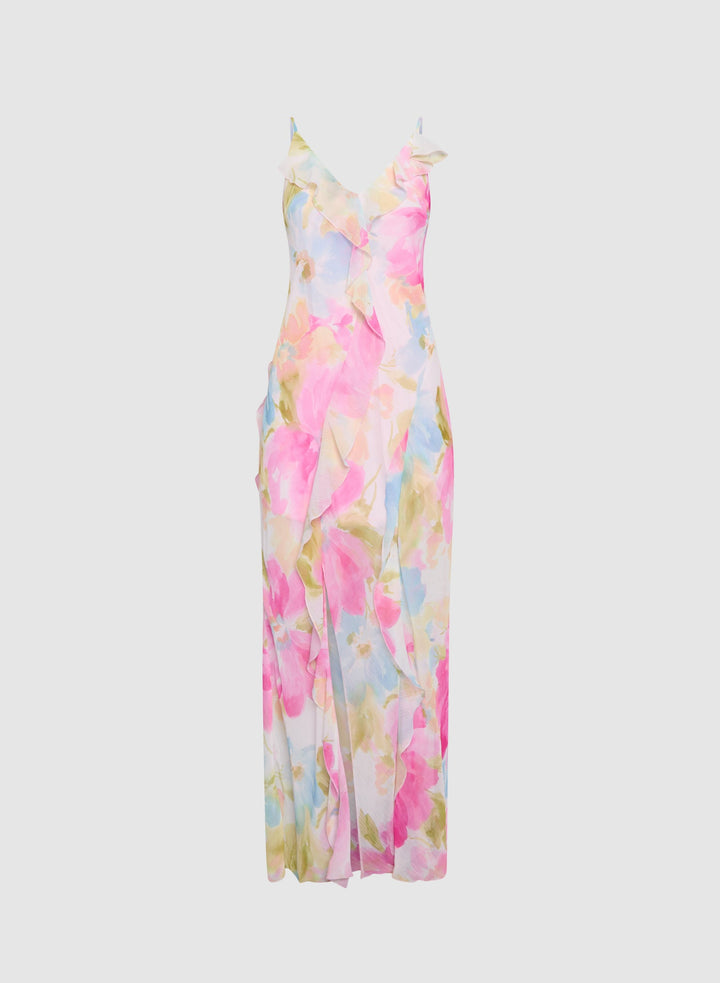 LAURA Floral Ruffle Dress