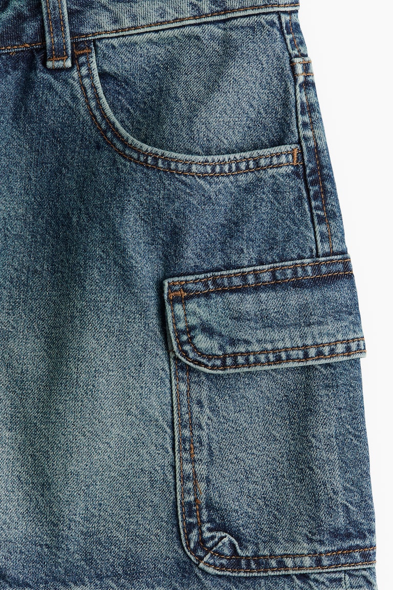 H&M Denim Cargo Mini Skirt