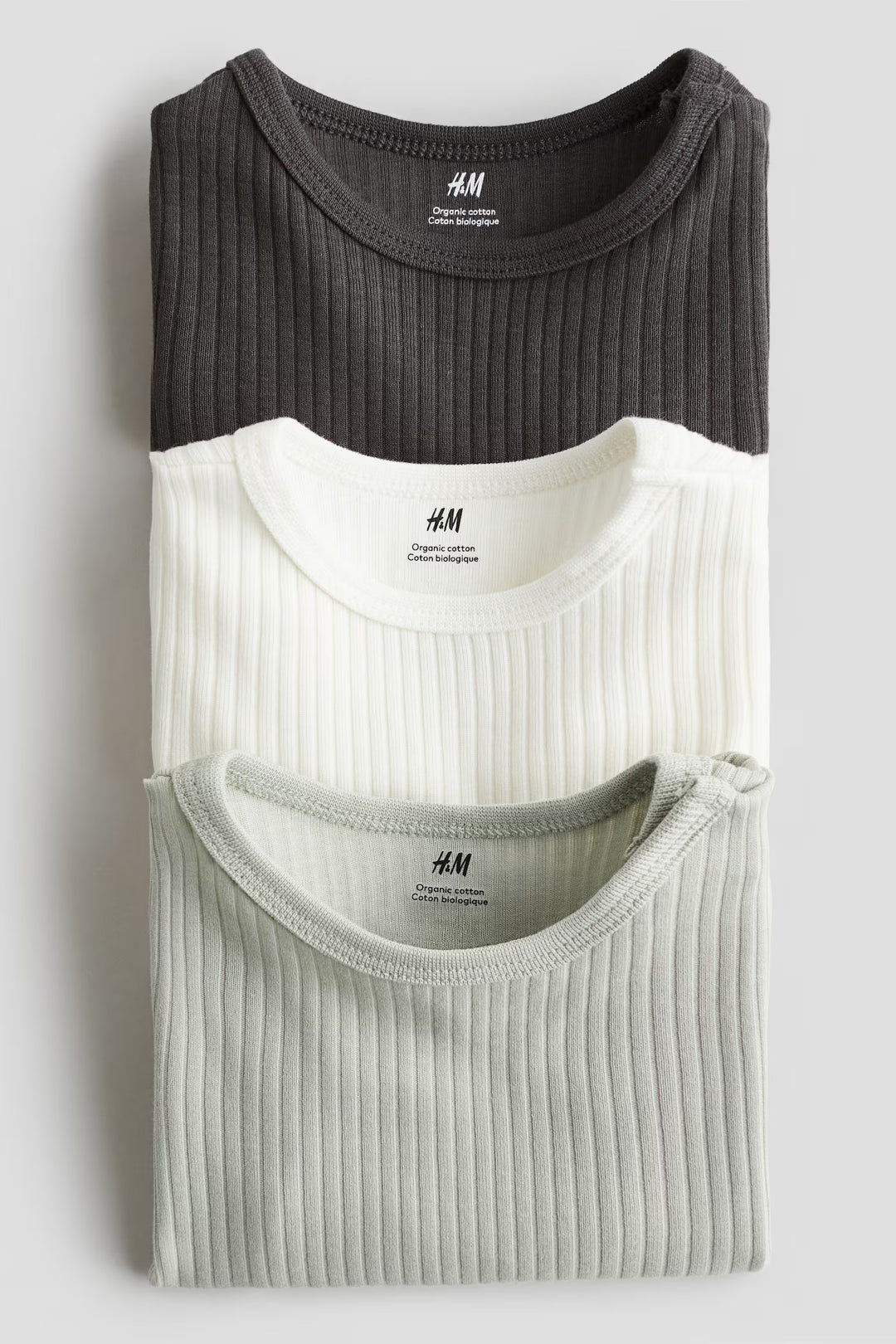 H&M 3-pack Ribbed Bodysuits