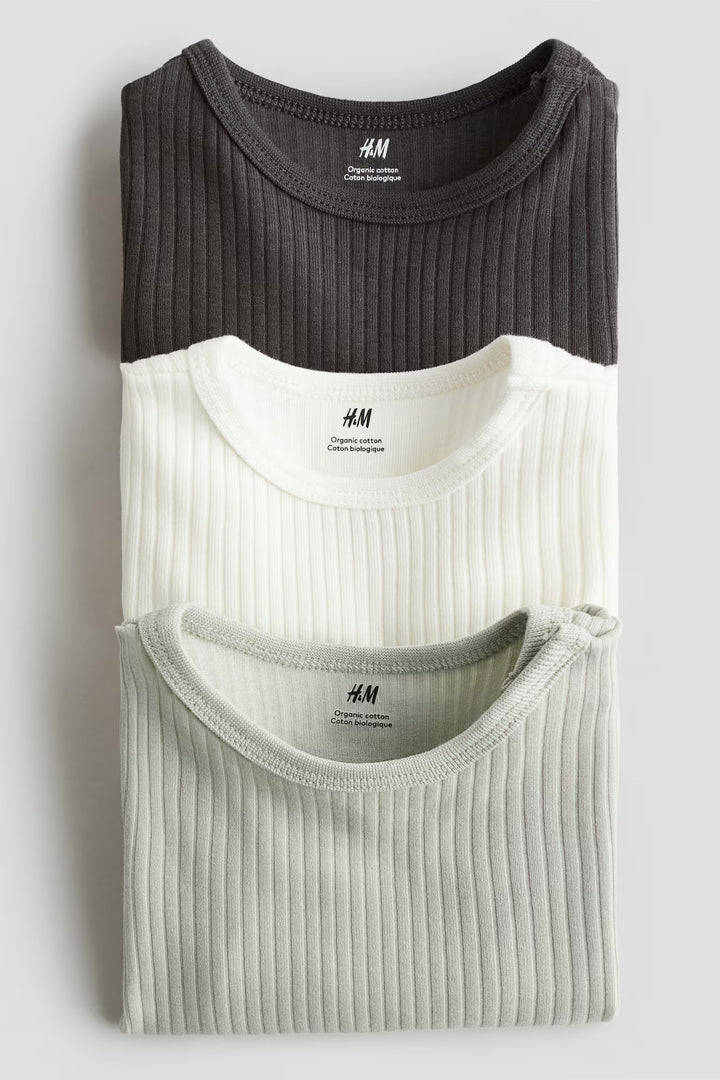 H&M 3-pack Ribbed Bodysuits
