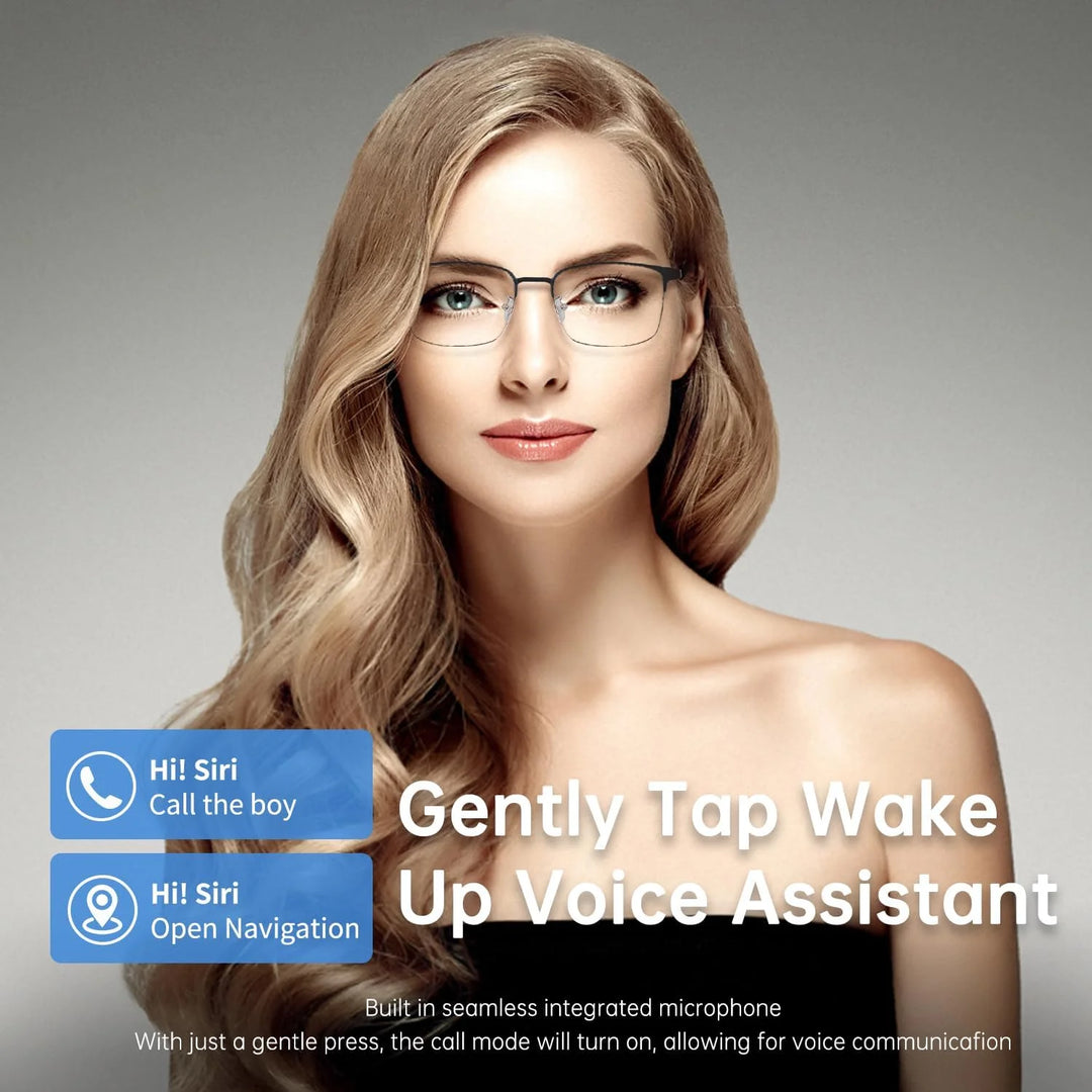 Wiher Smart Glasses with AI Translation, Bluetooth Audio Sunglasses with Photochromic Lenses, Voice Assistant, Real-Time Translation, Supports 144+ Languages, Great for Business, Travel Silver