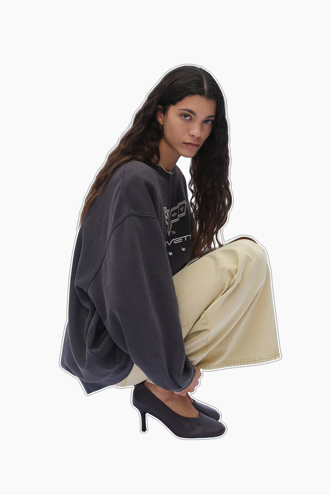 H&M Oversized Printed Sweatshirt