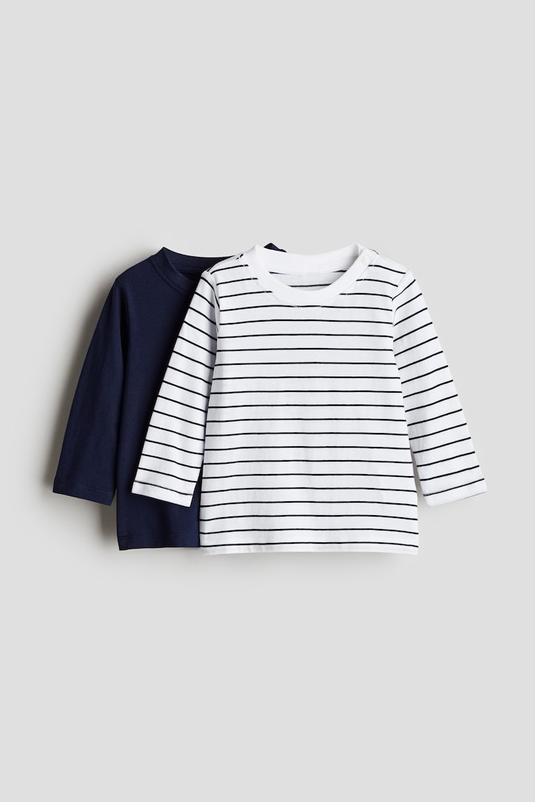 H&M 2-pack Long-sleeved Jersey Shirts