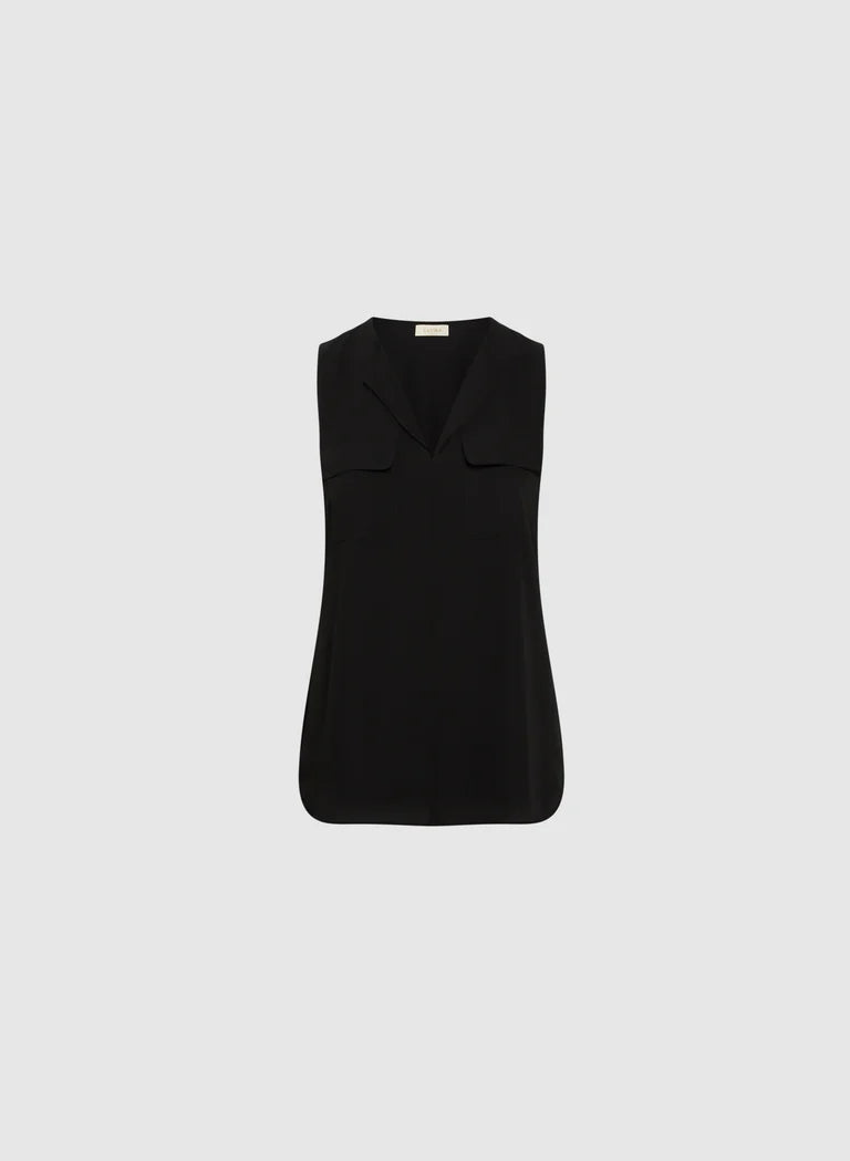 LAURA Sleeveless Pocket Blouse
