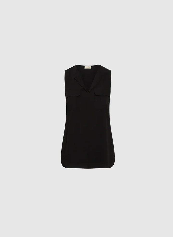 LAURA Sleeveless Pocket Blouse