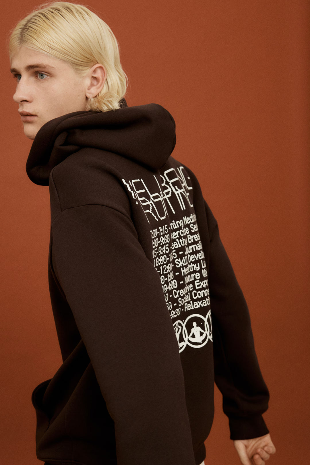 H&M Loose Fit Printed Hoodie