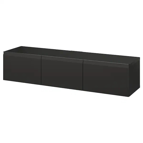 IKEA BESTÅ TV bench with doors, black-brown Hammarsmed/anthracite, 70 7/8x16 1/2x15 "