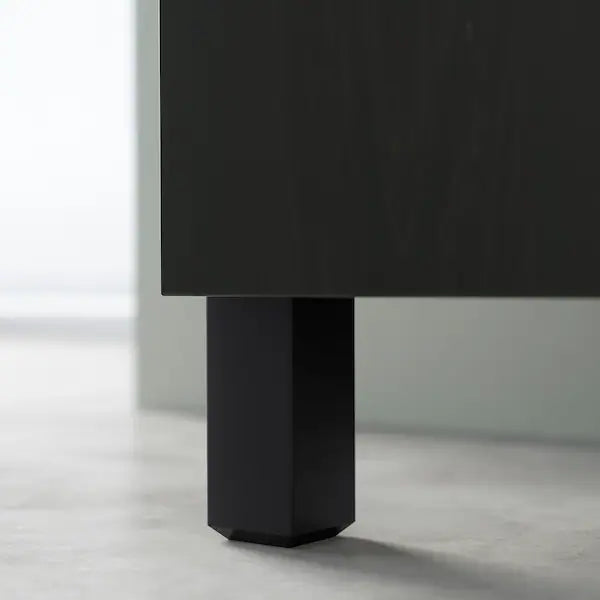 IKEA BESTÅ TV bench with doors, black-brown/Kallviken/Stubbarp dark gray, 47 1/4x16 1/2x18 7/8 "
