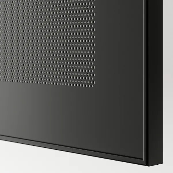 IKEA BESTÅ TV bench with doors, black-brown/Mörtviken/Stubbarp black, 47 1/4x16 1/2x18 7/8 "