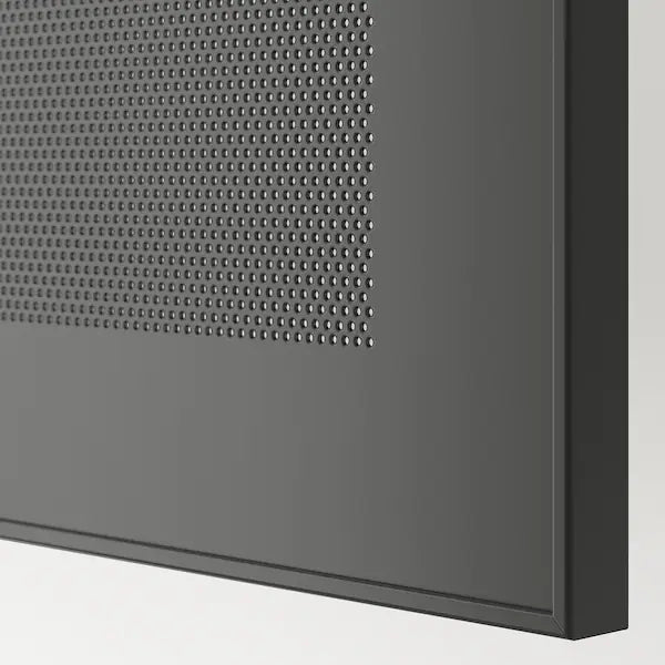 IKEA BESTÅ TV bench with doors, dark gray/Mörtviken/Stubbarp dark gray, 47 1/4x16 1/2x18 7/8 "