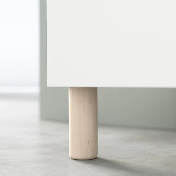 IKEA BESTÅ TV bench with doors, white Björköviken/Mejarp/birch veneer, 47 1/4x16 1/2x18 7/8 "