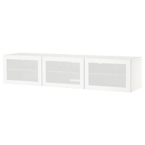 IKEA BESTÅ TV bench with doors, white/Mörtviken white, 70 7/8x16 1/2x15 "