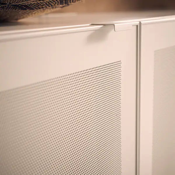 IKEA BESTÅ TV bench with doors, white/Mörtviken white, 70 7/8x16 1/2x15 "