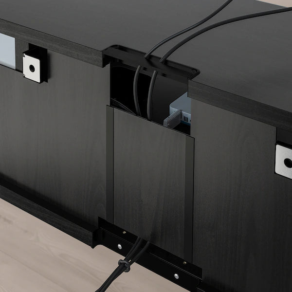 IKEA BESTÅ TV unit, black-brown, 70 7/8x15 3/4x15 "