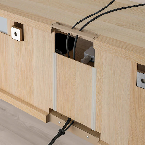 IKEA BESTÅ TV unit, white stained oak effect, 70 7/8x15 3/4x15 "
