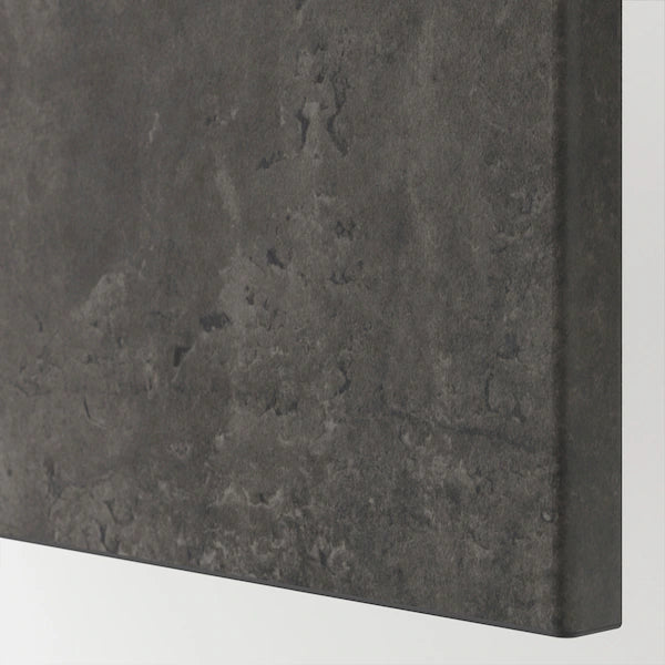 IKEABESTÅ TV unit with doors, black-brown/Kallviken concrete effect, 70 7/8x16 1/2x15 "