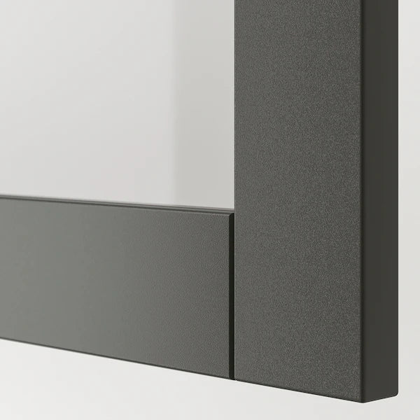 IKEA BESTÅ TV unit with doors, dark gray/Lappviken dark gray, 70 7/8x16 1/2x15 "