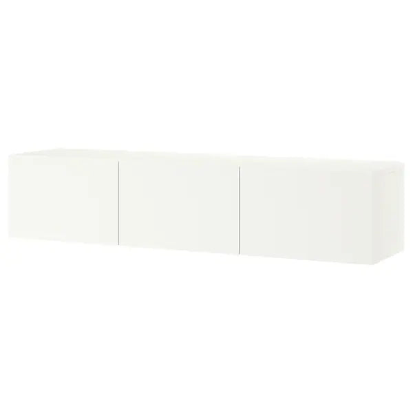 IKEA BESTÅ TV unit with doors, white/Lappviken white, 70 7/8x16 1/2x15 "