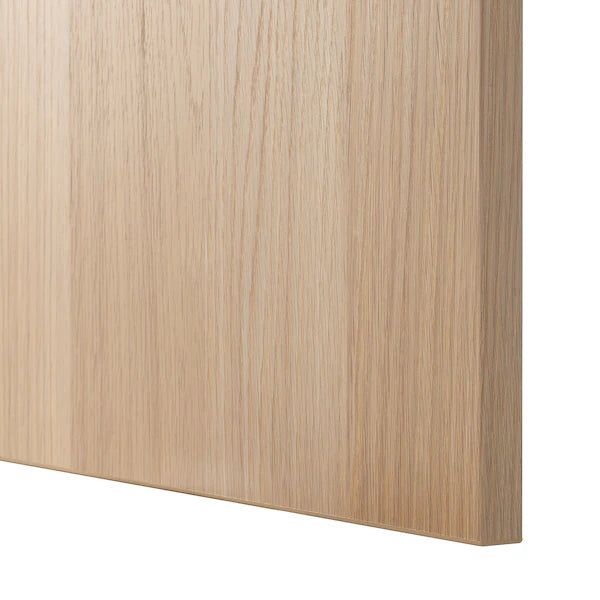 IKEA TV unit with doors, white stained oak effect/Lappviken white stained oak effect, 70 7/8x16 1/2x15 "