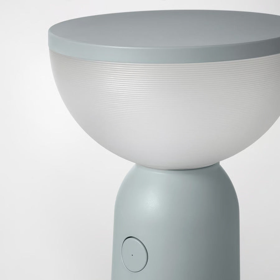 IKEA BETTORP LED mobile lamp w wireless charging, dimmable light gray-blue