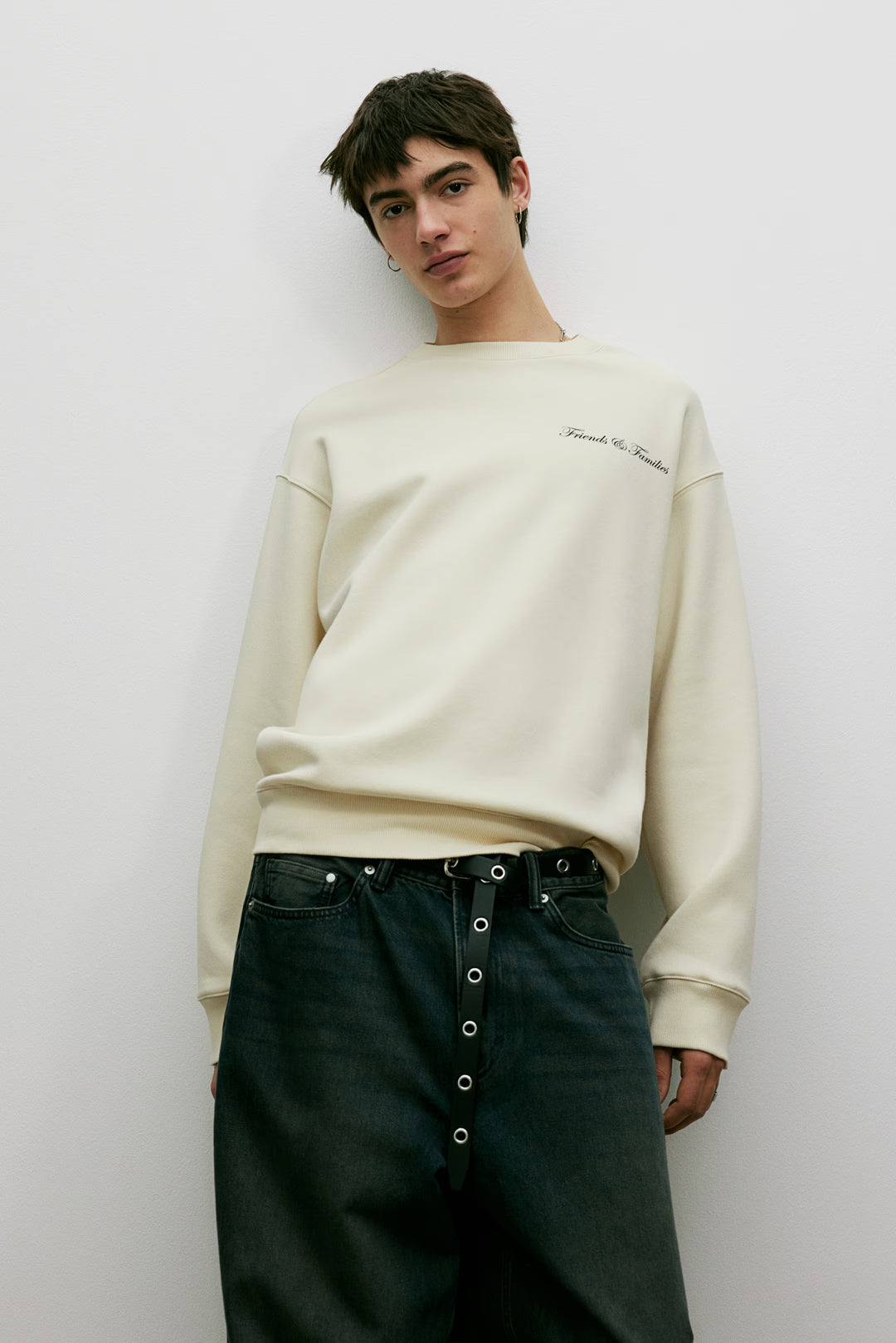 H&M Loose Fit Printed Sweatshirt