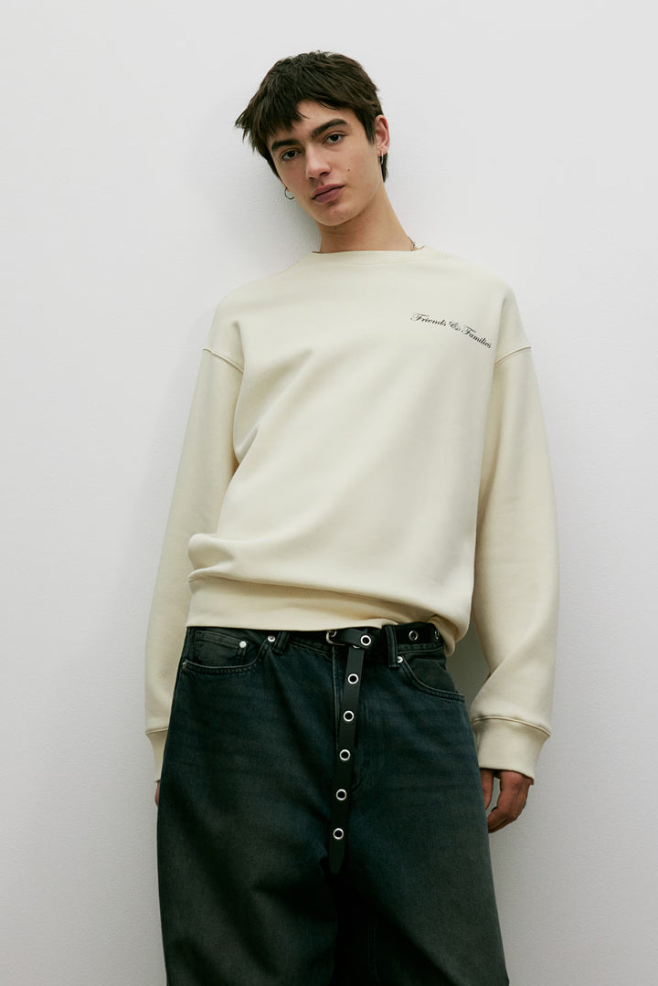 H&M Loose Fit Printed Sweatshirt