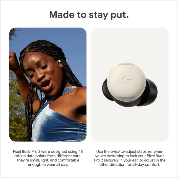 Google - Pixel Buds Pro 2 - Wireless Earbuds with Active Noise Cancellation – Bluetooth Headphones - Hazel
