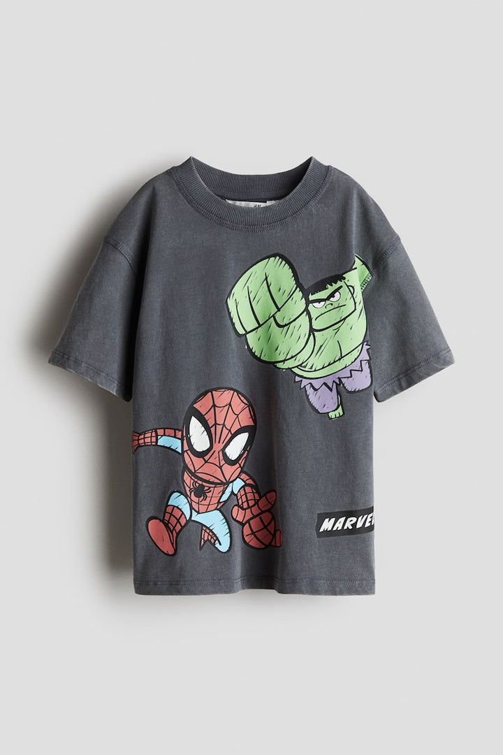 H&M Oversized T-Shirt with Printed Motif