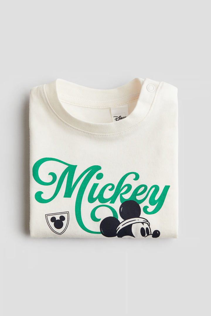 H&M Cotton T-Shirt with Printed Motif