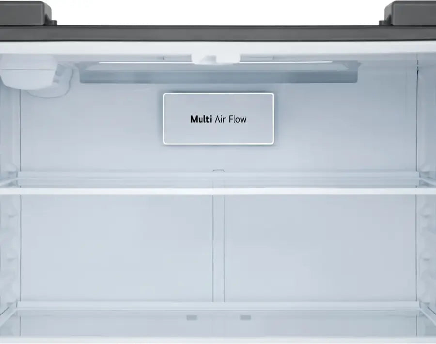 LG - Standard Depth MAX 25.1 Cu. Ft. French Door Smart Refrigerator with Glide N' Serve Drawer - Stainless Steel