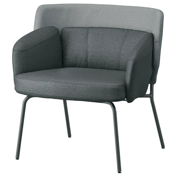 IKEA BINGSTA Armchair, Vissle dark gray/Kabusa dark gray