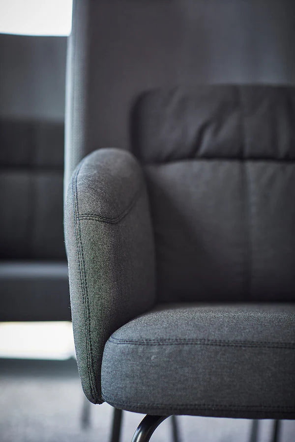 IKEA BINGSTA Armchair, Vissle dark gray/Kabusa dark gray