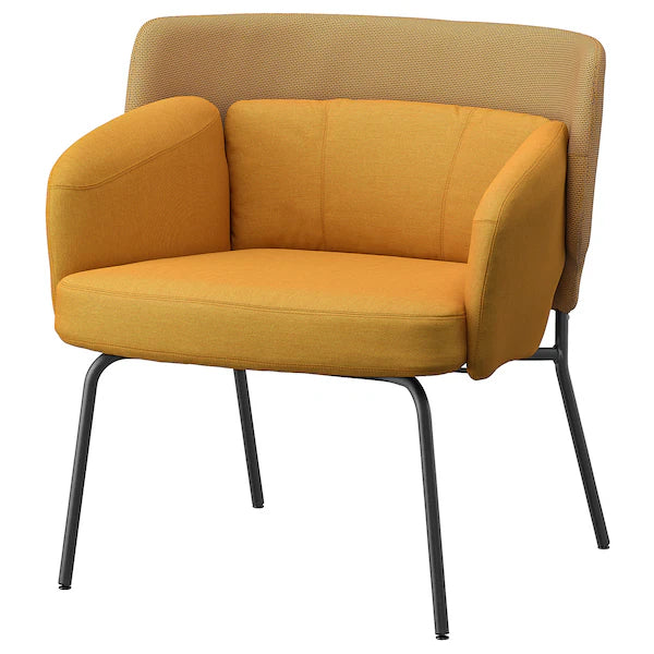 IKEA BINGSTA Armchair, Vissle dark yellow/Kabusa dark yellow