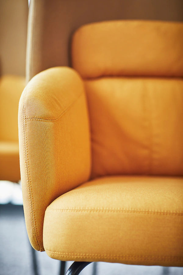 IKEA BINGSTA Armchair, Vissle dark yellow/Kabusa dark yellow