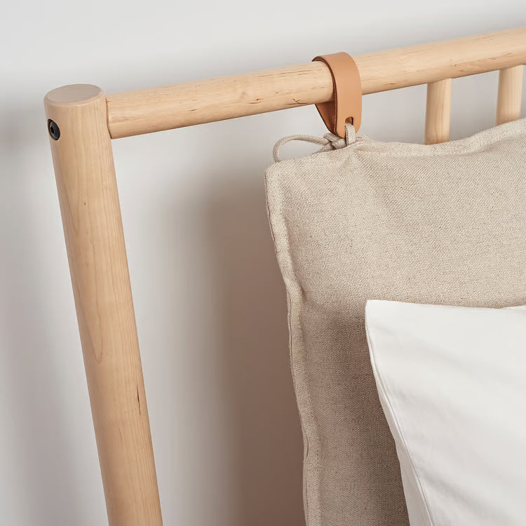 IKEA BJÖRKSNÄS Bed frame, birch/birch veneer/Luröy, Queen