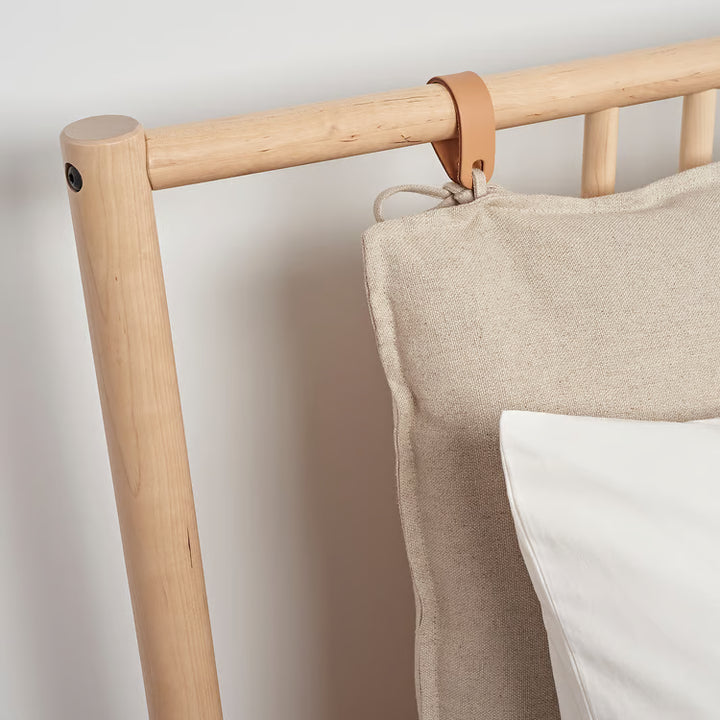 IKEA BJÖRKSNÄS Bed frame, birch/birch veneer/Luröy, Queen