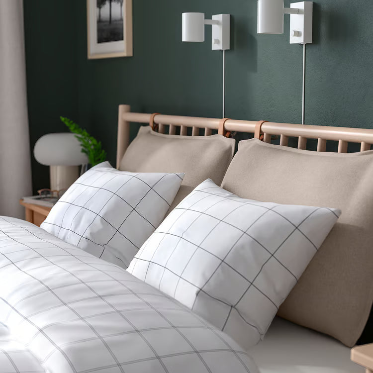 IKEA BJÖRKSNÄS Bed frame, birch/birch veneer/Luröy, Queen