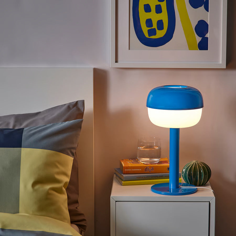 IKEA BLÅSVERK Table lamp, beige, 14 "