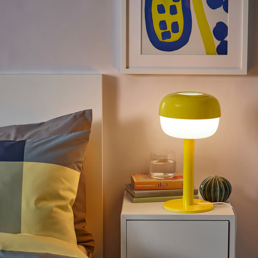 IKEA BLÅSVERK Table lamp, beige, 14 "