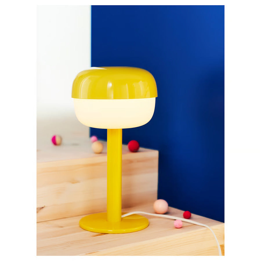 IKEA BLÅSVERK Table lamp, beige, 14 "