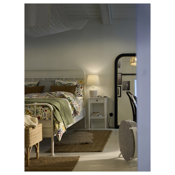 IKEA BLIDVÄDER Table lamp, off-white ceramic/beige, 20 "