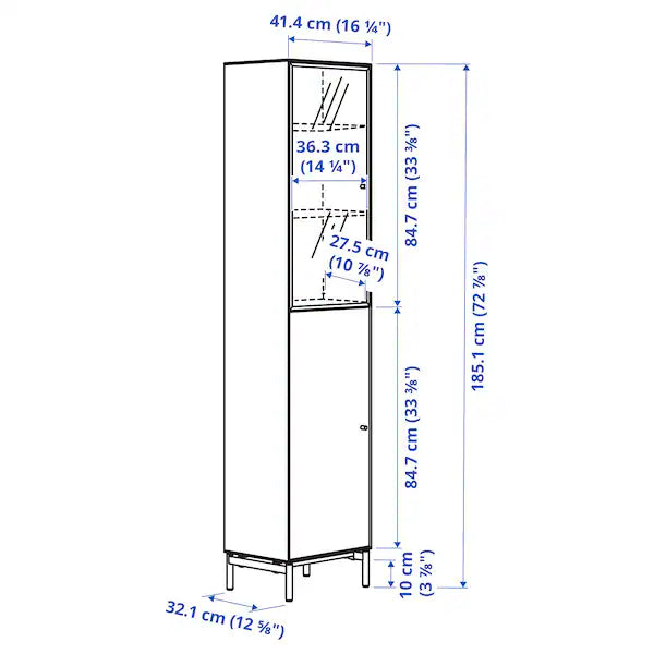 IKEA BOASTAD TV storage combination, black/oak veneer, 87 3/4x16 5/8x72 7/8 "