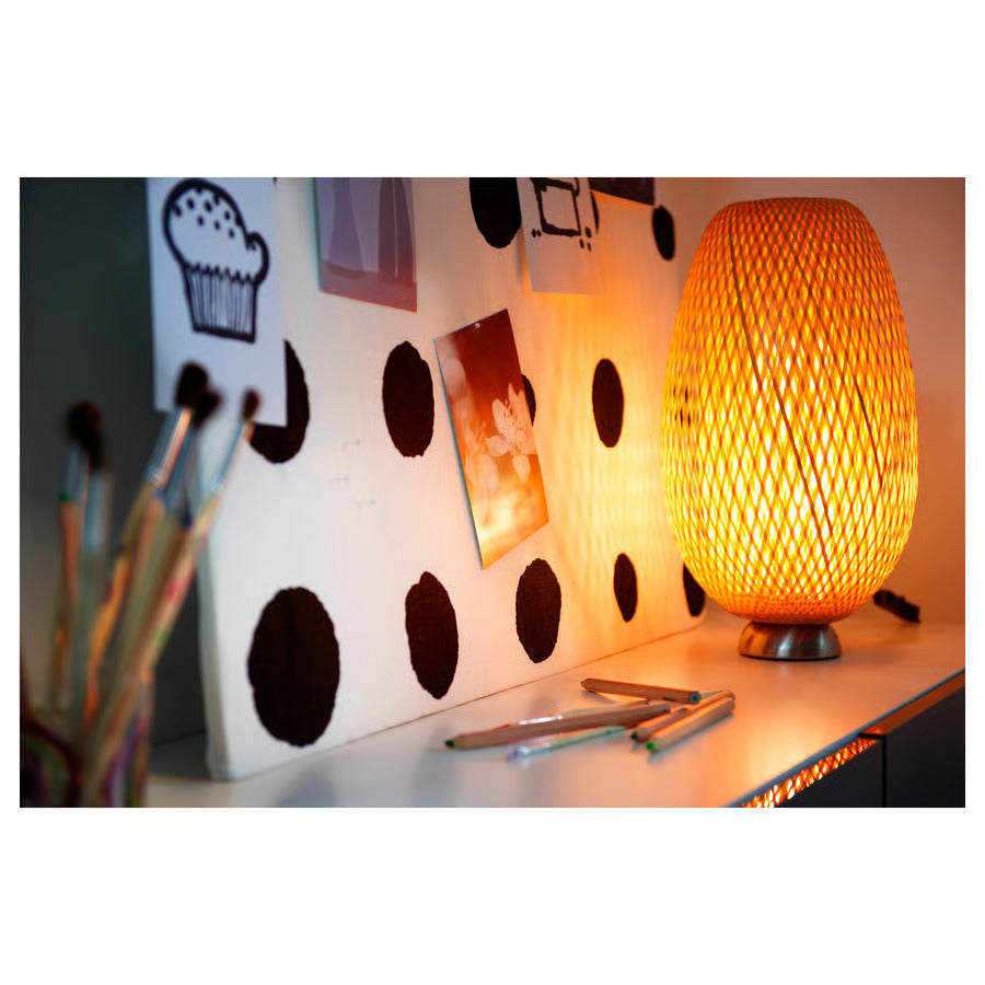 IKEA BÖJA Table lamp, bamboo/handmade