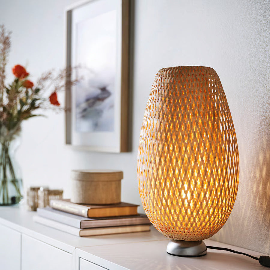 IKEA BÖJA Table lamp, bamboo/handmade